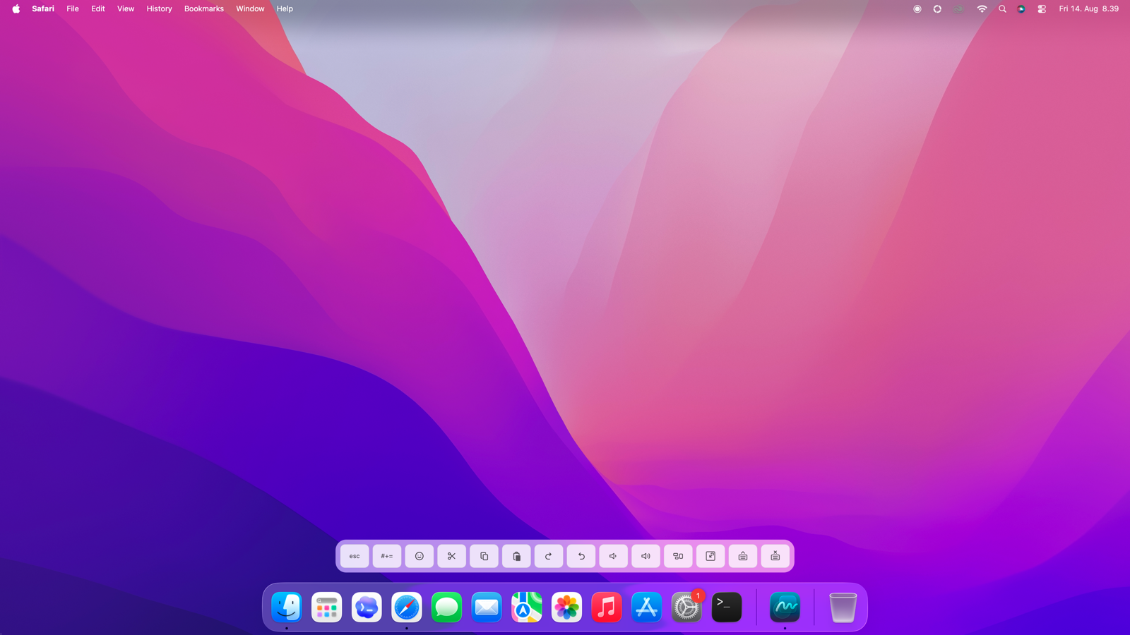 HilloPad minimized keyboard screen